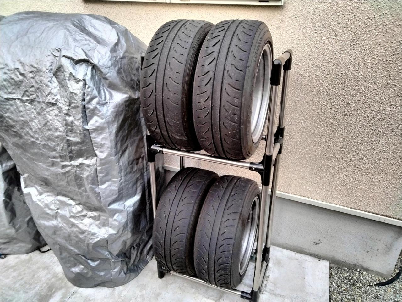 ND5ロードスター ダンロップ DIREZZA Z3 195/55R15。サーキット用ハイグリップタイヤ装着状態