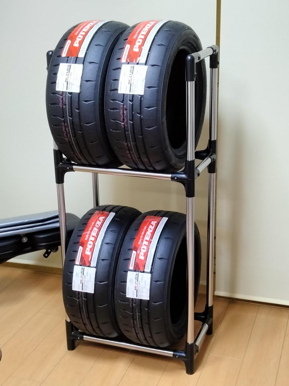 ND5ロードスター POTENZA RE-71RS 205/50R15 タイヤ。サーキット用ハイグリップタイヤ装着状態