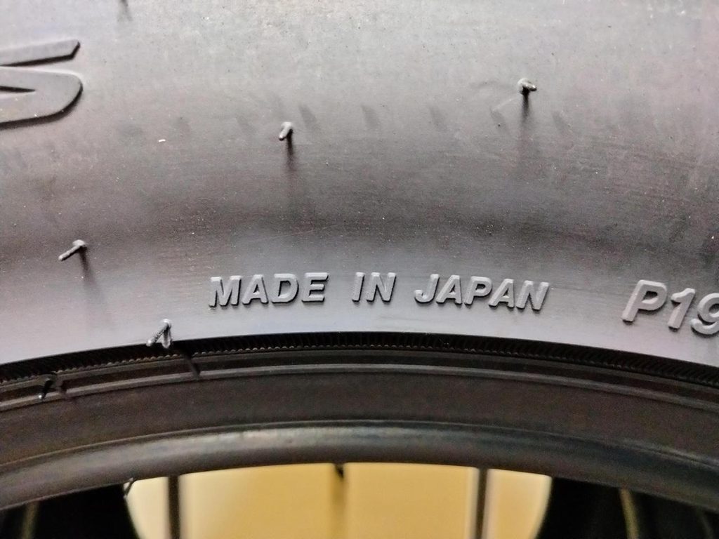 POTENZA RE-71RSのサイドウォールに刻印されたMADE IN JAPANの表記