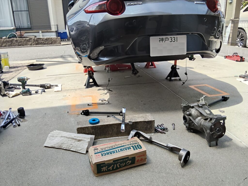 ND5ロードスター2号機に1号機から移植したCUSCO機械式LSDデフケースを搭載開始