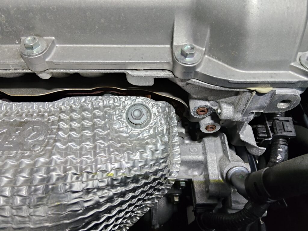 その他エンジン回りのネジも錆びている