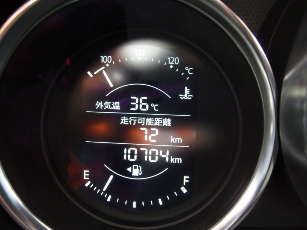 2023年式ND5ロードスター走行距離10704km確認