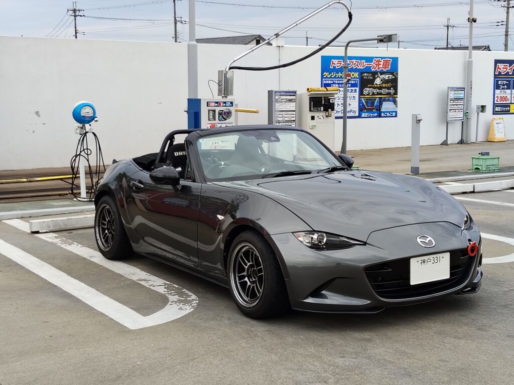 ND5ロードスター2号機 セントラルサーキット初走行準備完了
