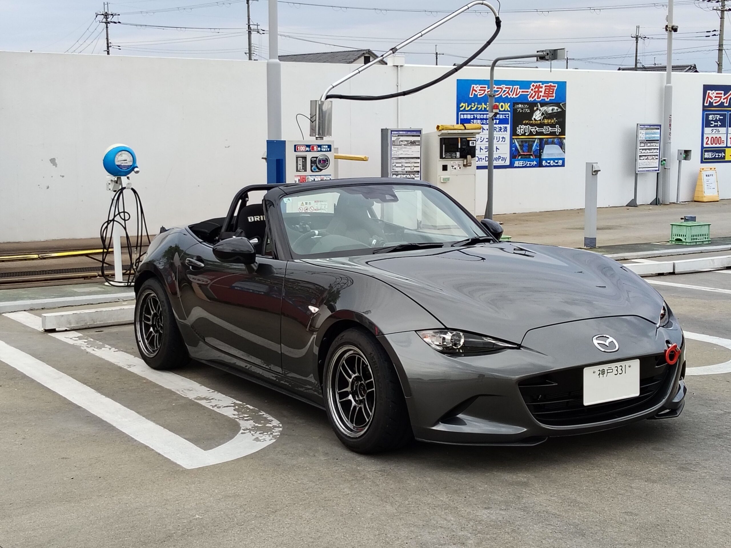 ND5ロードスター2号機 内装軽量化とロールケージ装着完了 セントラルサーキット初走行準備