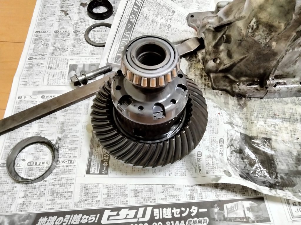 定期オイル交換で良好だったリングギアと内部の状態