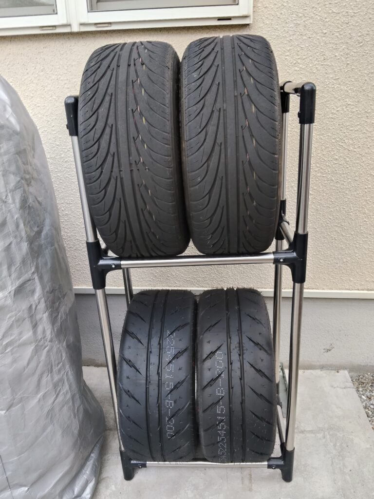シバR23 225/45R15をENKEI RPF1RS 8Jに装着完了、ビードの収まりも良好