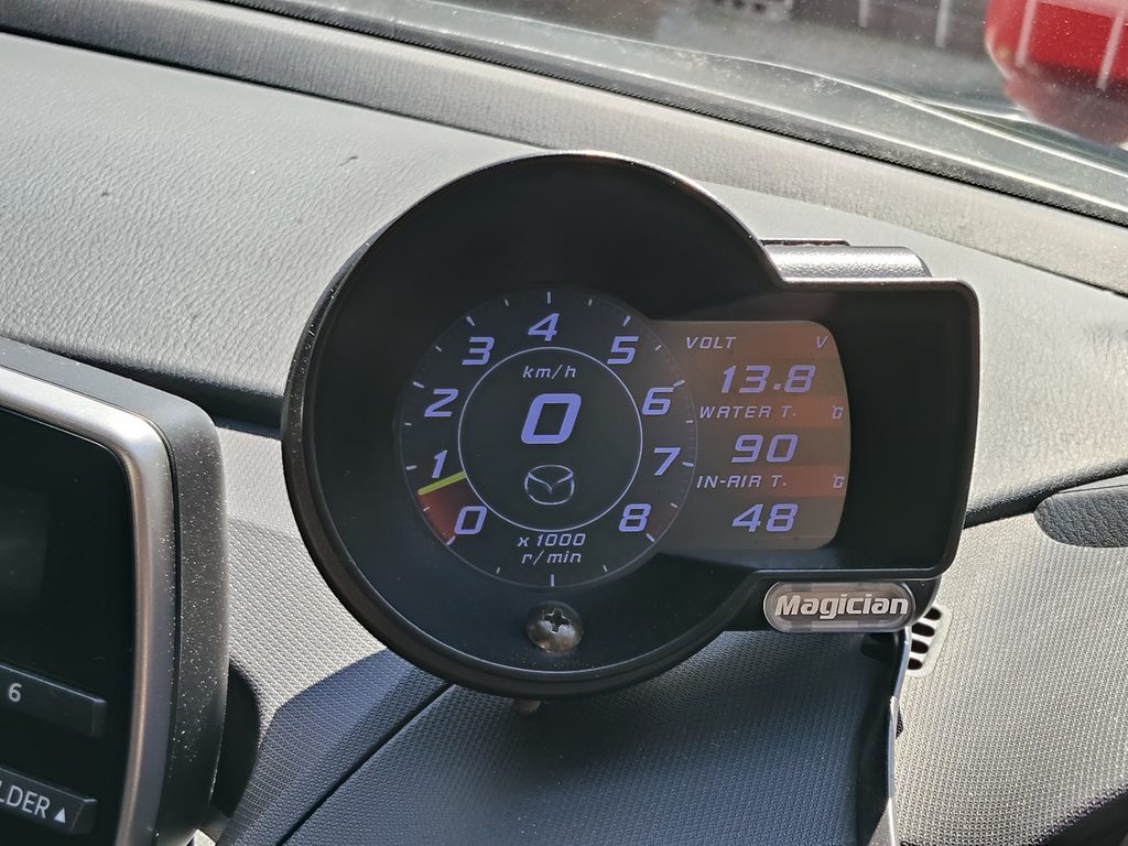 OBD2メーターが示す実際の水温90℃前後